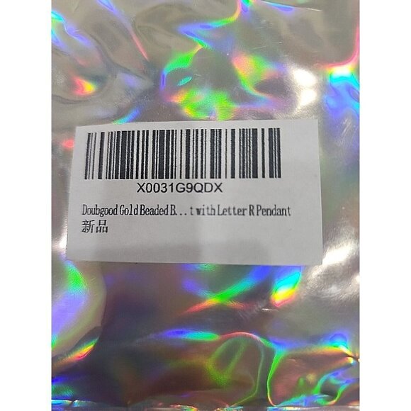 Doubgood Gold Beaded Bracelets for Women Stackable Bead Bracelet Set W/"R" NEW - Picture 3 of 3